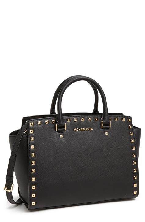 michael kors large selma studded saffiano tote satchel bag|Michael Kors signature sullivan.